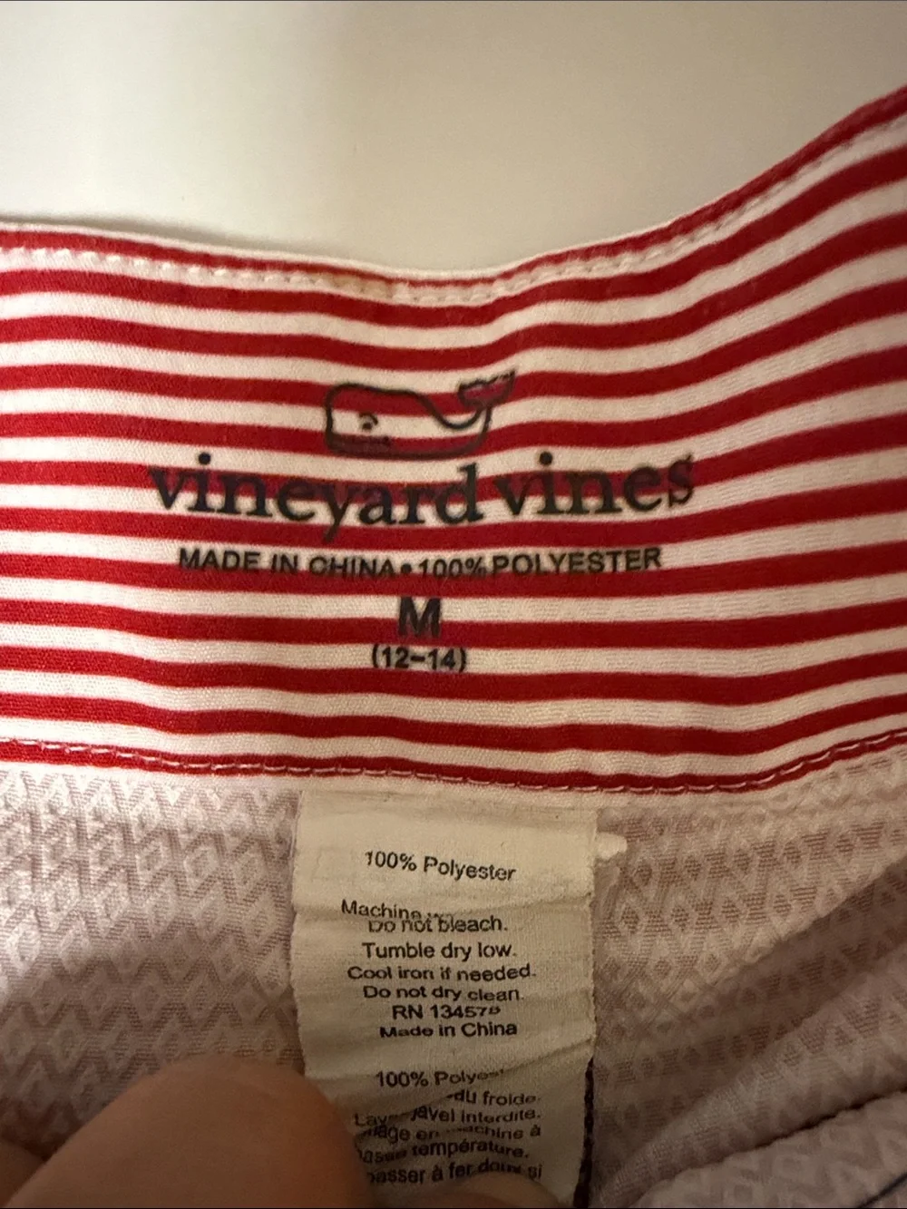 Vineyard Vines Red & Navy Star Stripe board shorts